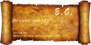 Brczko Odiló névjegykártya